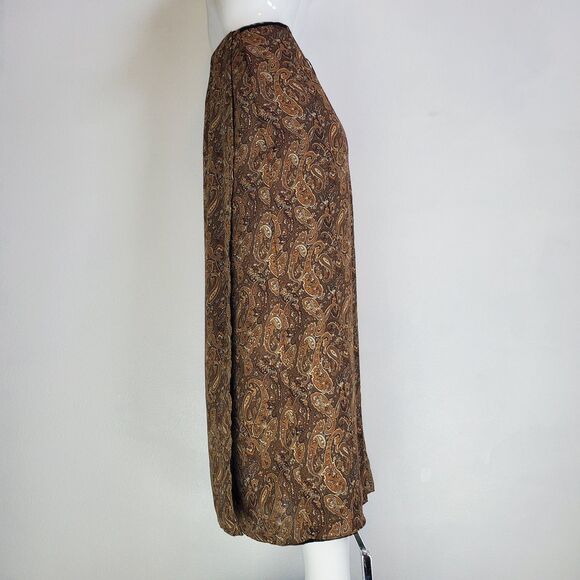 Vintage Y2K Emma James Brown Paisley Wrap Midi Skirt - Picture 1 of 11